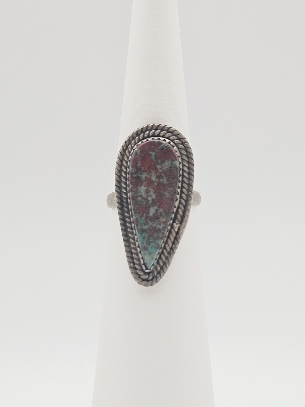 Sterling Silver Sonora Sunrise Ring - Green and Red